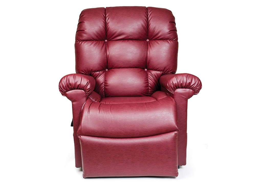 Photo of the Cloud lift chair in red color.