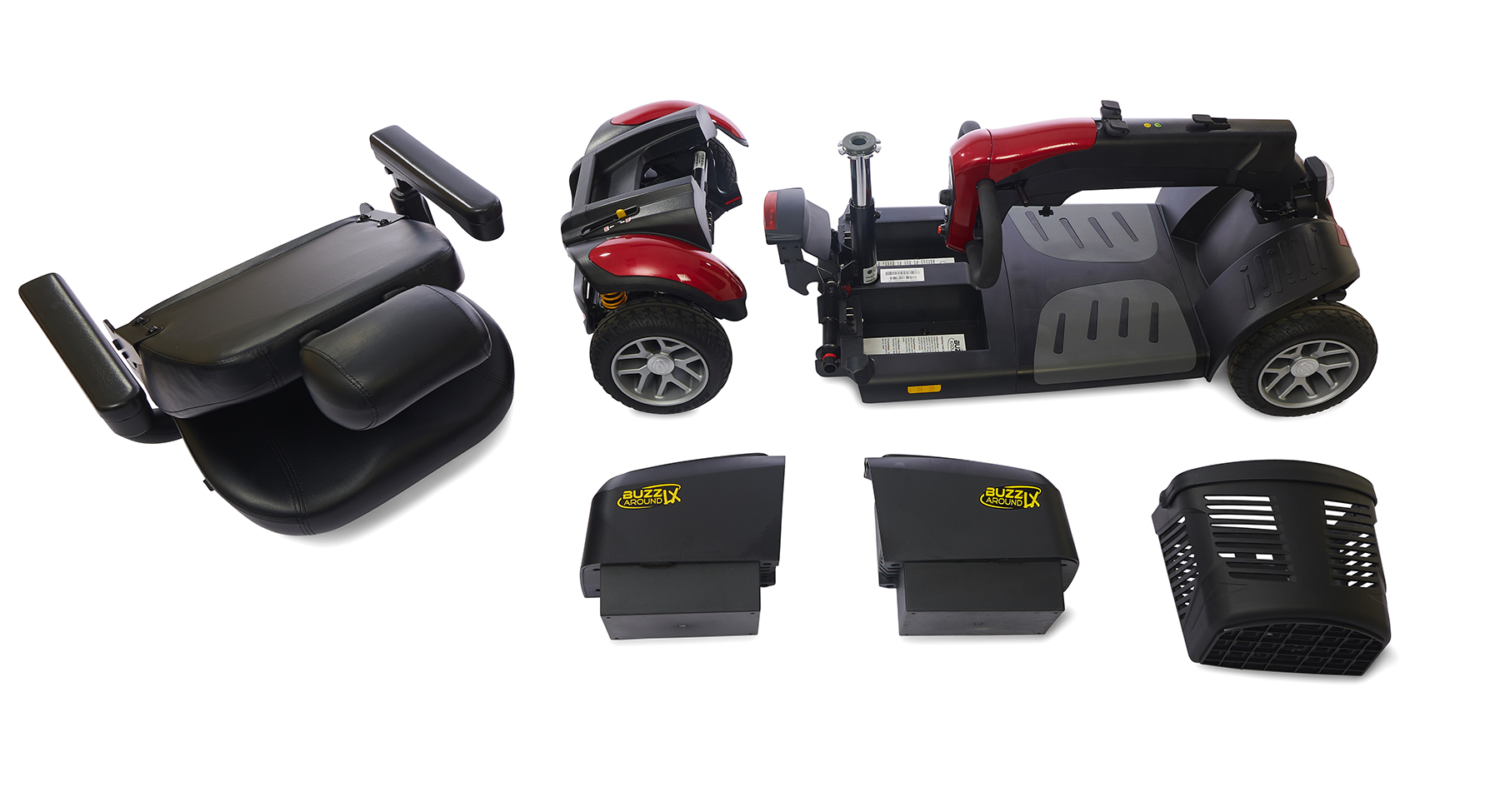 Parts Photo of the scooter parts.