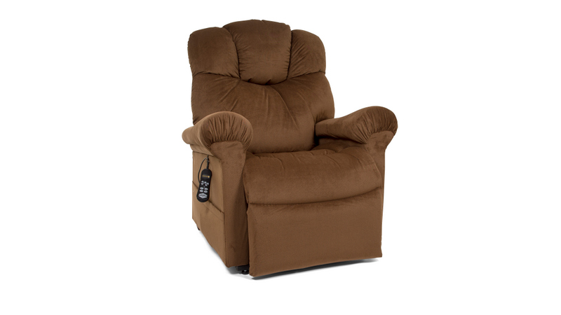 Power Cloud Lift Chair Copper Sitting Photo of the Power Cloud lift char in copper color sitting.