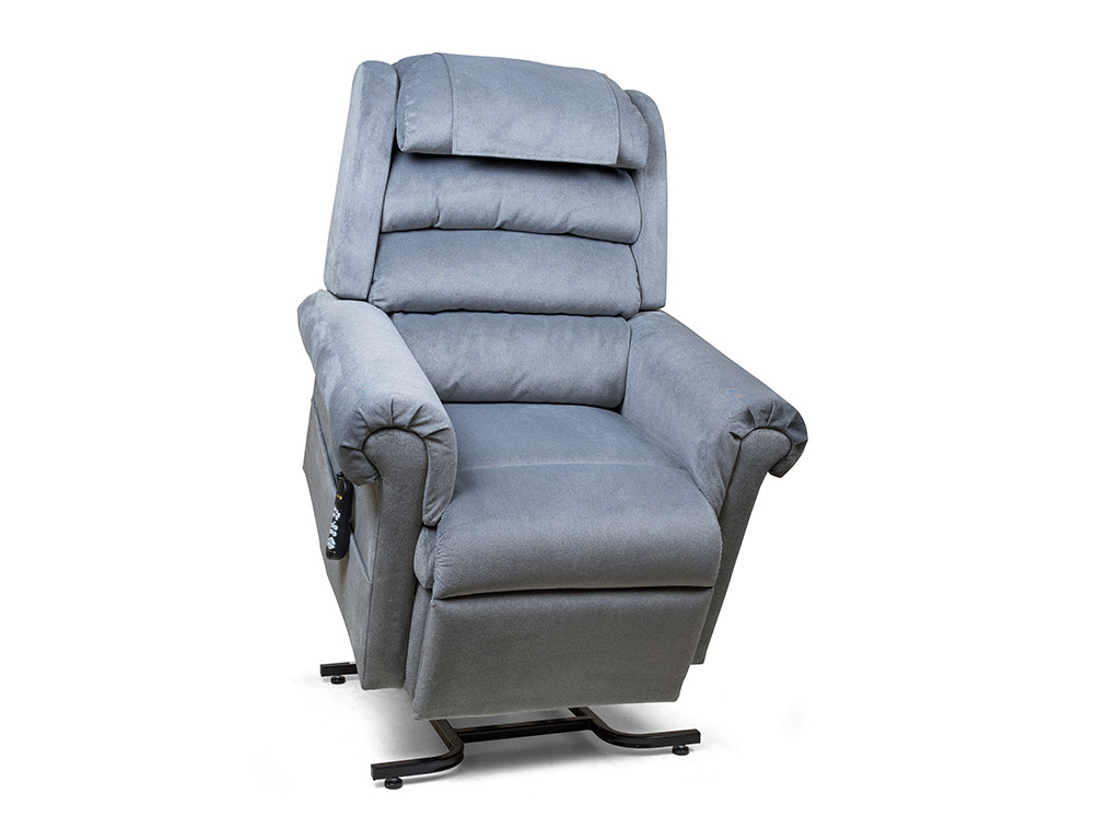 Photo of the blue Relaxer lift chair.