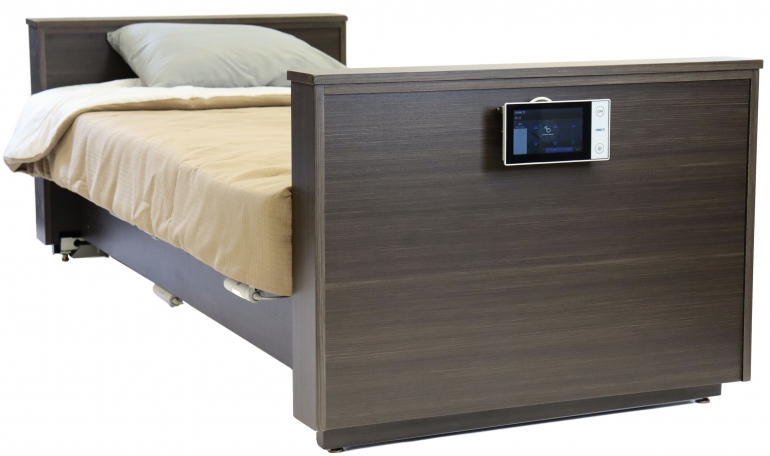 Image of the ActiveCare Deluxe Hospital Bed with bedding.