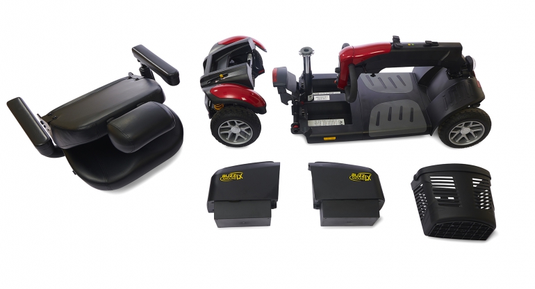 Photo of the Buzzaround LX parts.