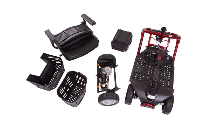 Photo of parts for the LiteRider 4-wheel.