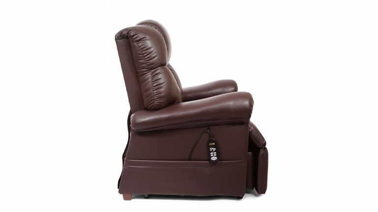 Photo of the Power Cloud lift chair from the side.