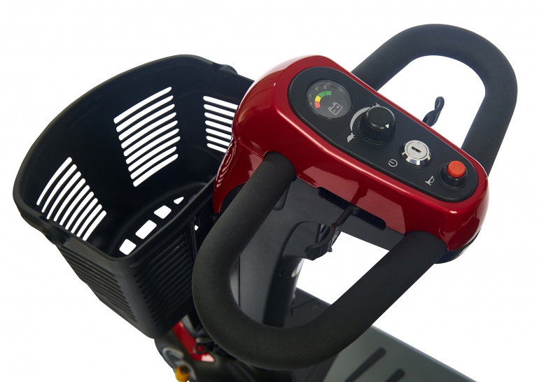 Photo of the Buzzaround LX tiller close up.