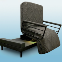 Image of UPbed in upright position left facing thumbnail