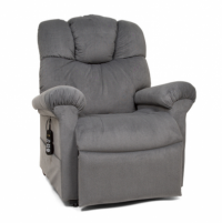 Power Cloud Lift Chair Sterling Sitting thumbnail Photo of the Power Cloud lift chair in Sterling color in sitting position. thumbnail